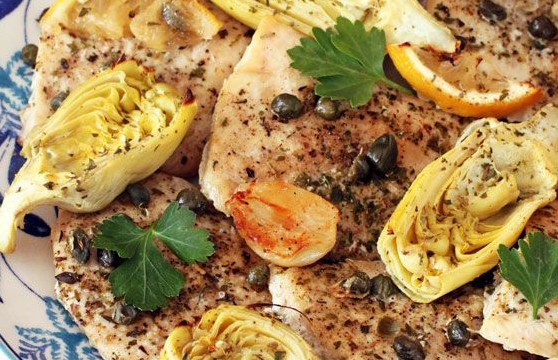 BAKED LEMON ARTICHOKE CHICKEN | www.4hourbodygirl.com